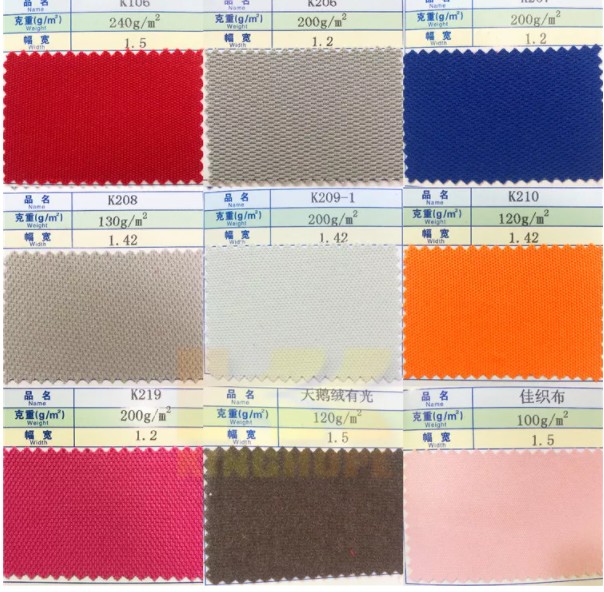 Tissu laminé avec une spone